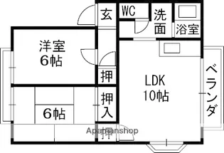 リバーランド・ジョイD棟【101号室】の間取り