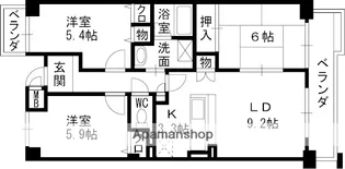 ユーアンドミー【4階】の間取り