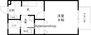 コンフォートビレッジA棟B棟【A203号室】の間取り