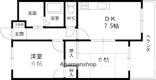クレールシャンブル【306号室】の間取り