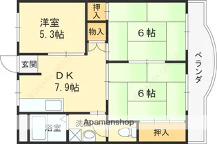 レジデンス松栄【1-605号室】の間取り
