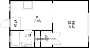 コーポラス禁野【1階】の間取り