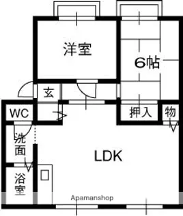 サンアレイ下野Ⅱ【1階】の間取り