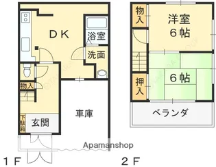 大阪府大阪市鶴見区茨田大宮2丁目【一戸建】の間取り