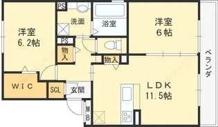 グラシアスⅡ【1階】の間取り