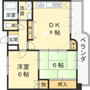 クレッセント山本【6階】の間取り
