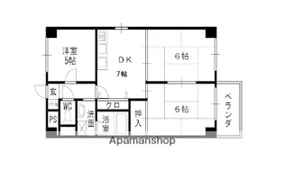 メゾンエスポアール【7階】の間取り