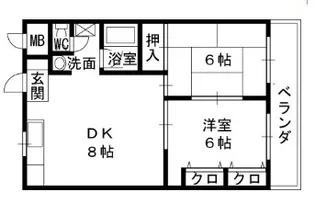 大東マンションⅡ【4階】の間取り