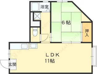マンション杉岡【201号室】の間取り