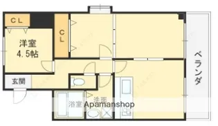 比枝コーポラス上町Ⅱ【4階】の間取り