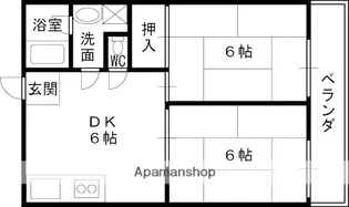 コスモス21パート1【1B号室】の間取り