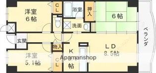 グランドソーワ今福鶴見【4階】の間取り