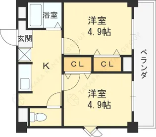 リップルルネ放出【6階】の間取り
