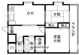 サニーフラット田中【303号室】の間取り