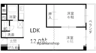 コンフォール見浪【306号室】の間取り
