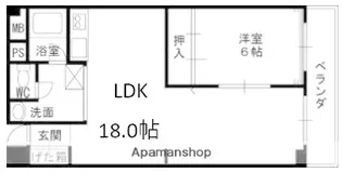 コンフォール見浪【106号室】の間取り