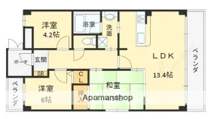 キングマンション鶴見【7階】の間取り