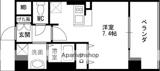 大阪府大阪市北区中津6丁目【マンション】の間取り