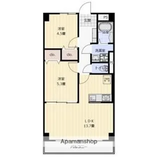 シャルマンコーポ野江第I期【2階】の間取り