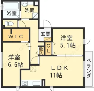 フローラ【3階】の間取り