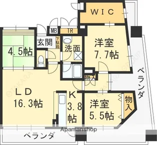 大阪府大阪市城東区今福西1丁目【マンション】の間取り