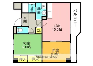 OWLET諸口【2階】の間取り