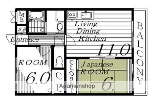 アモール永田【310号室】の間取り