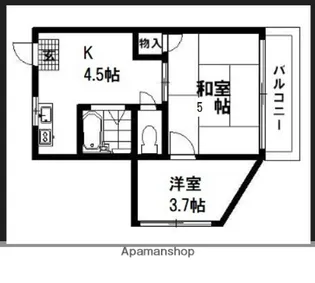ハイツ専永【4階】の間取り