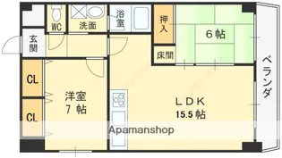 リベルテアミューザー【1階】の間取り