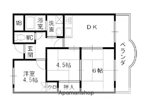 レクシア野崎【4階】の間取り