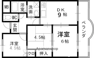 レクシア野崎【2階】の間取り