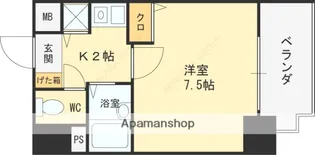 リーガル都島【6階】の間取り