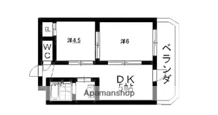 ニューハイツ川端【3階】の間取り