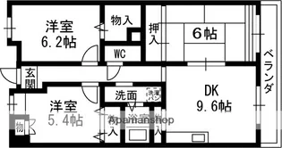 ヴィラージュ今津【3階】の間取り