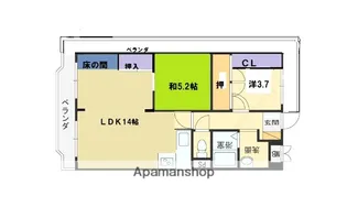 鶴見日光ハイツ【401号室】の間取り