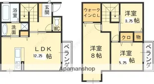 セジュールトキⅡ【1階】の間取り