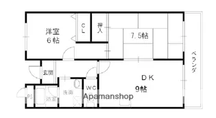 ディアコート氷野【404号室】の間取り