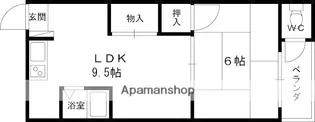 白鶴マンション【1階】の間取り