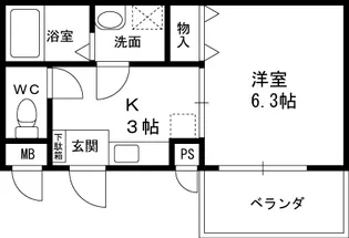クレアール【1階】の間取り