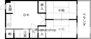 メゾン深野【2B号室】の間取り
