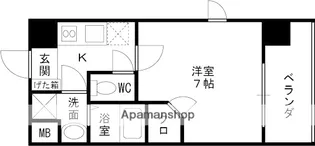 レークス大阪城イースト【2階】の間取り