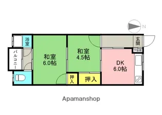 清水ハイツ【201号室】の間取り