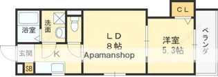 GLANPIACOURT放出東【302号室】の間取り