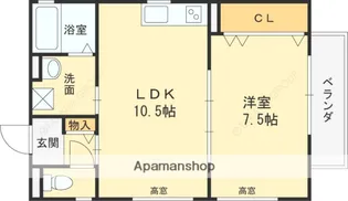 クリエオーレ諸口Ⅰ【1階】の間取り
