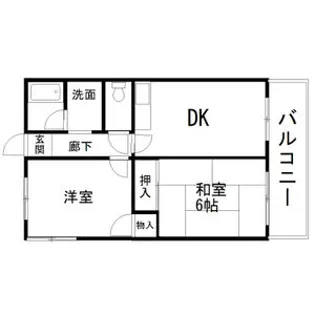 北田ハイツ【1階】の間取り