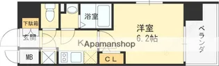 エスリード南森町【8階】の間取り