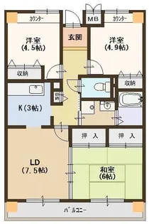 フルール鶴見緑地【502号室号室】の間取り