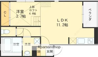 ヴィレッタ城東【3階】の間取り