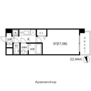 メインステージ大阪福島【3階】の間取り