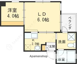 デュオ・グラン梅田東【4階】の間取り